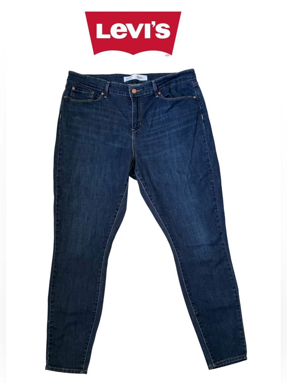 LEVI’S SKINNY JEANS MID RISE DARK WASH